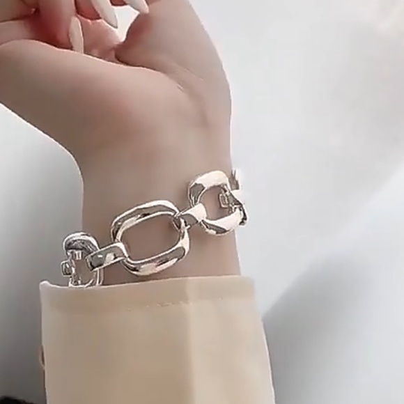 NEW Chunky 925  Sterling Silver Chain Link Bracelet - Picture 8 of 10